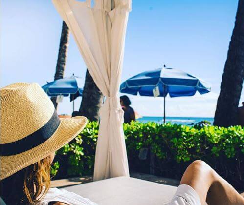 Andrew Thompson's wife, Natalie Barr enjoying her holiday.
